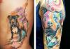 Pitbull tetování: význam, skica, fotografie